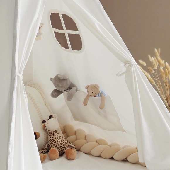 Cream Kids Teepee Tent - Picture 3 of 8